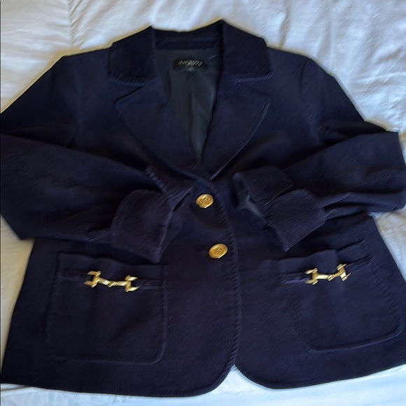Talbots Jackets & Blazers - Navy Blue Women's Blazer with Gold Accents